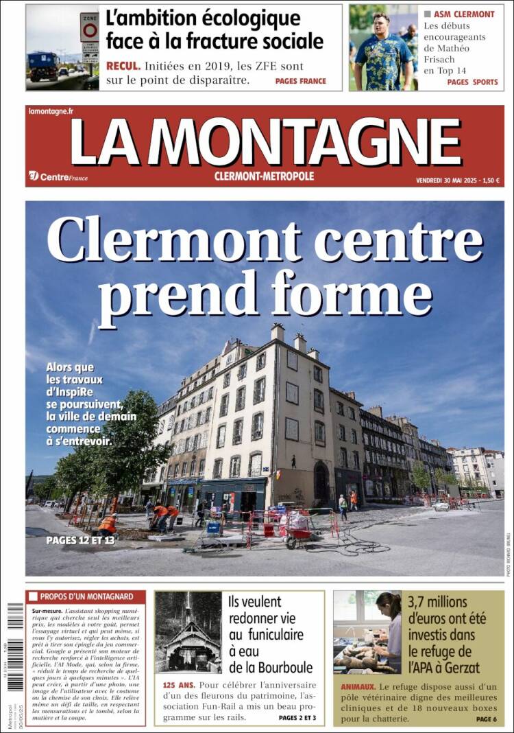 Portada de La Montagne (Francia)