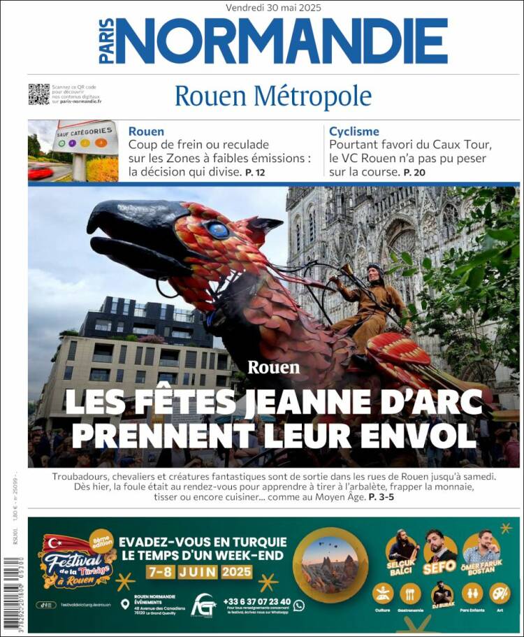 Portada de Paris Normandie (Francia)