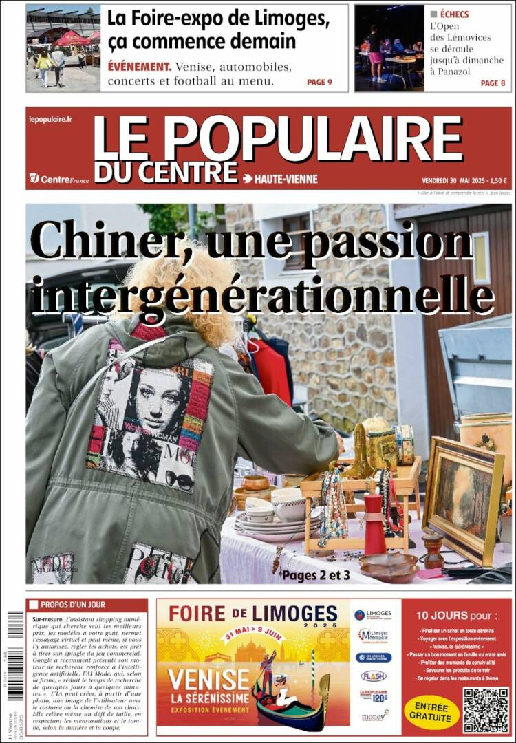 Portada de Le Populaire du Centre (France)