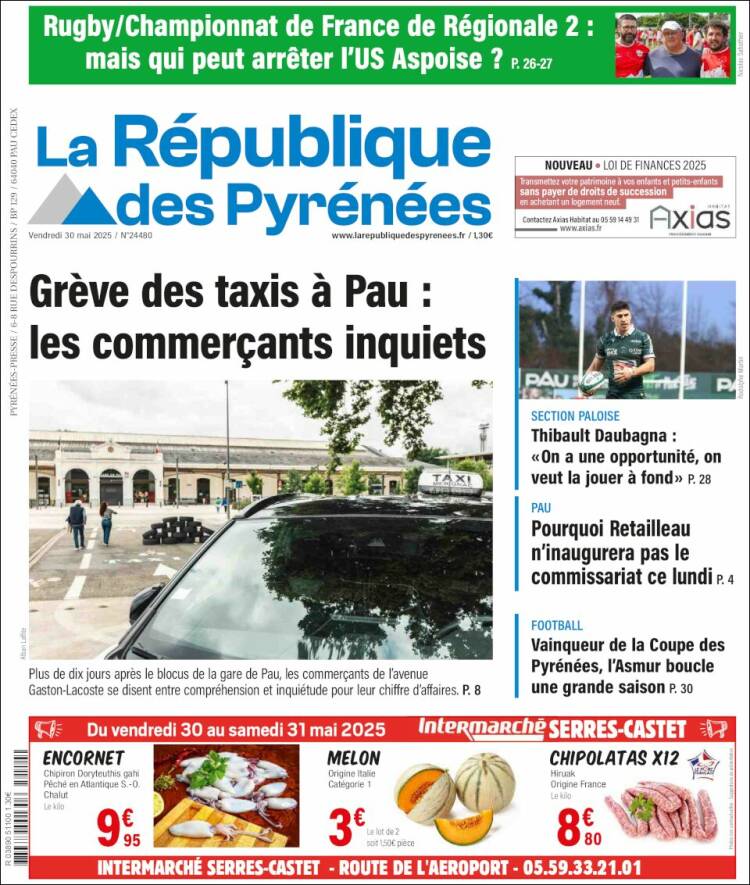 Portada de La République des Pyrénées (France)