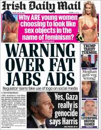 Portada de Irish Daily Mail (Irlande)