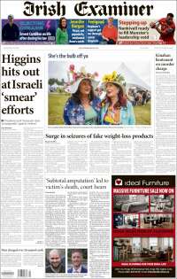 Portada de Irish Examiner (Irlande)