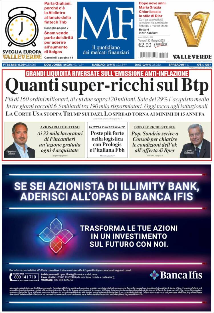 Portada de Milano Finanza (Italy)