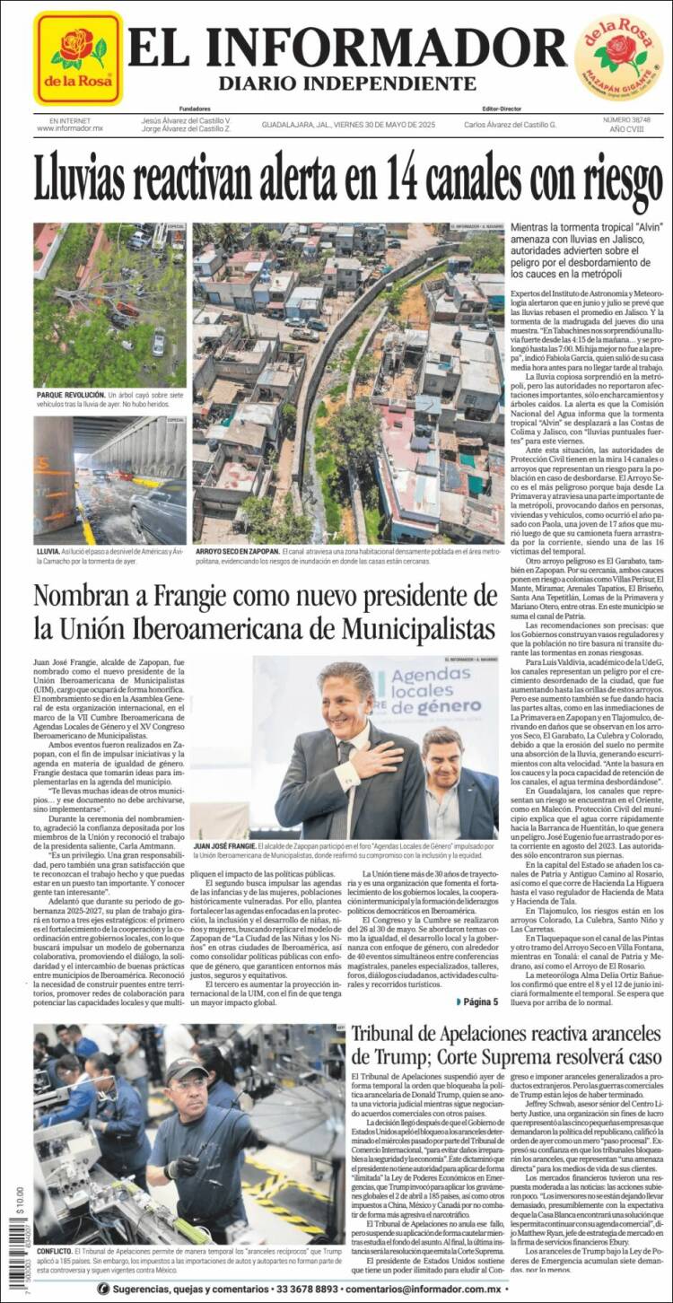 Portada de El Informador (Mexico)