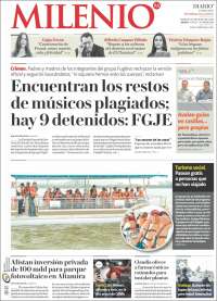 Portada de Milenio - Tamaulipas (México)