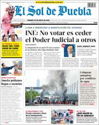 Portada de El Sol de Puebla (Mexico)