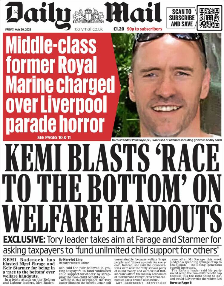 Portada de Daily Mail (United Kingdom)