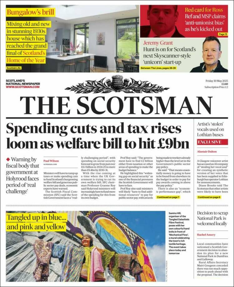 Portada de The Scotsman (United Kingdom)