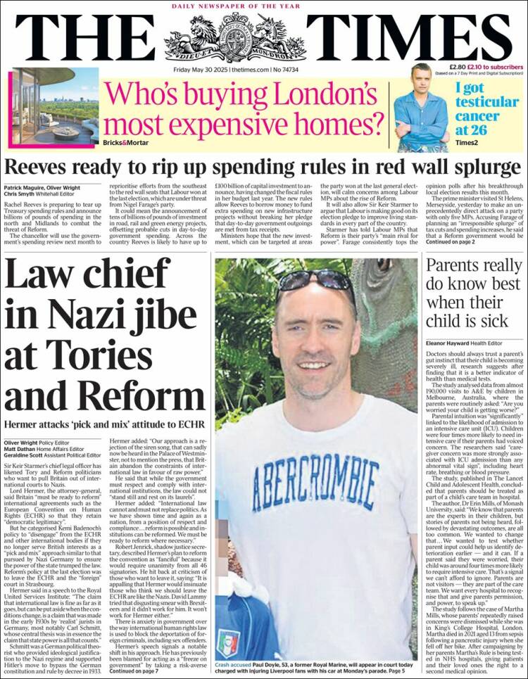 Portada de The Times (United Kingdom)