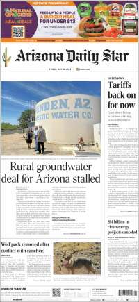 Portada de Arizona Daily Star (USA)
