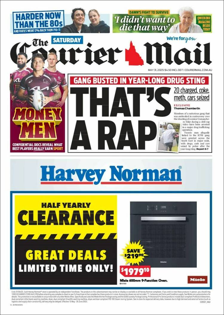 Portada de The Courier-Mail (Australia)