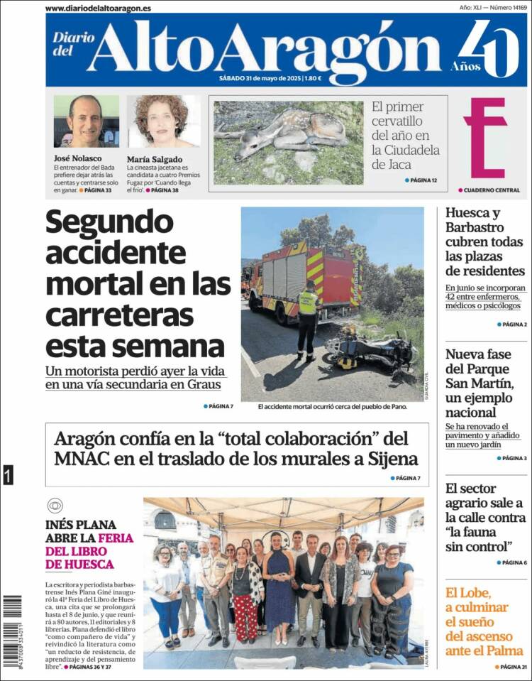 Portada de Diario del AltoAragón (España)
