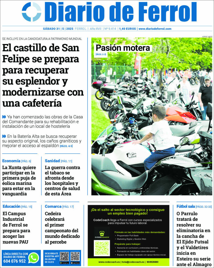 Portada de Diario de Ferrol (España)