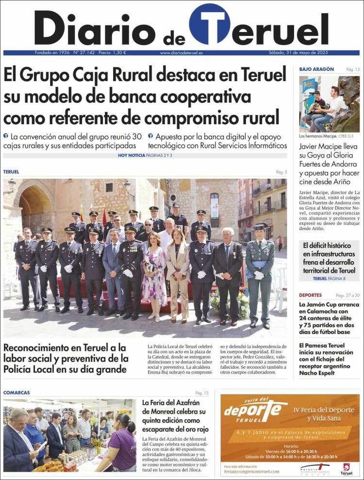 Portada de Diario de Teruel (España)