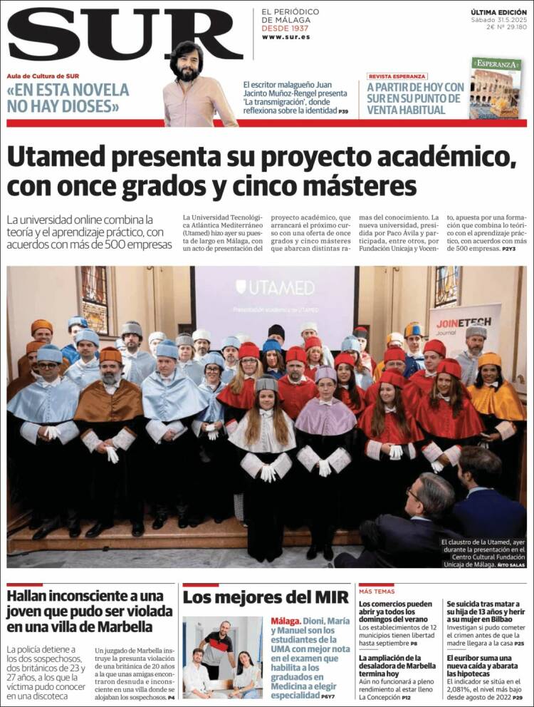 Portada de Diario el Sur (España)