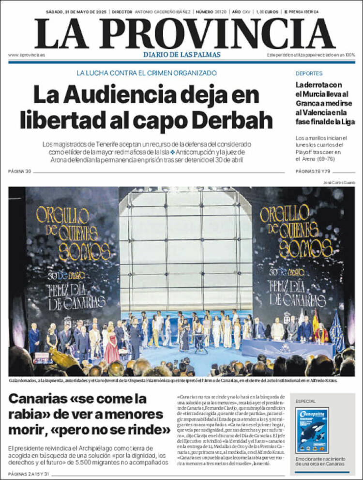 Portada de La Provincia (España)