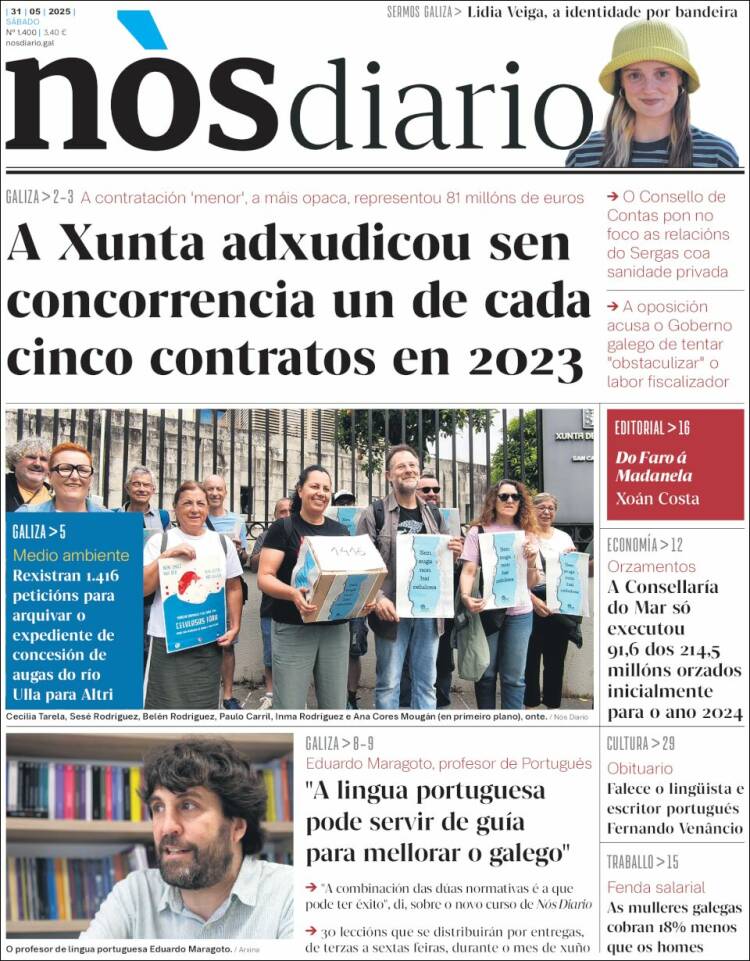 Portada de Nòs Diario (España)