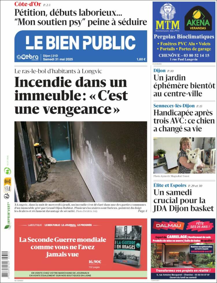 Portada de Le Bien Public (Francia)