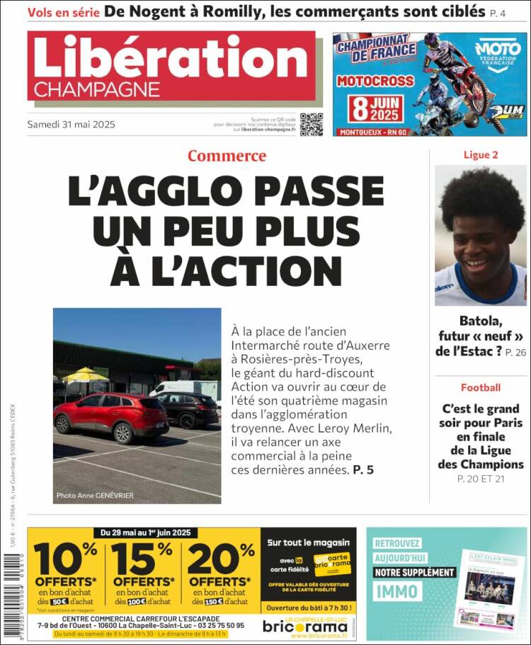 Portada de Libération Champagne (Francia)