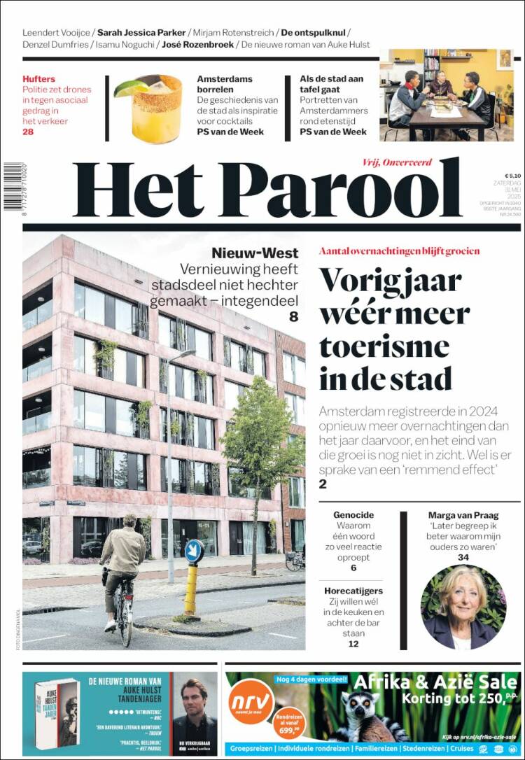 Portada de Het Parool (Pa&iacute;ses Bajos)