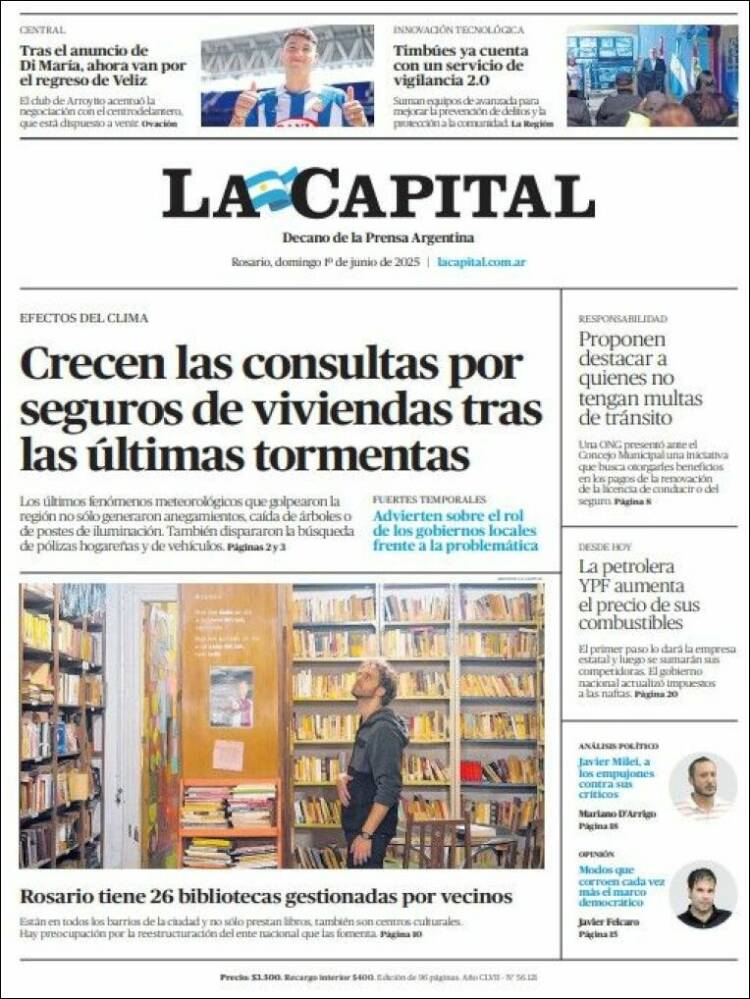 Portada de La Capital - Rosario (Argentina)