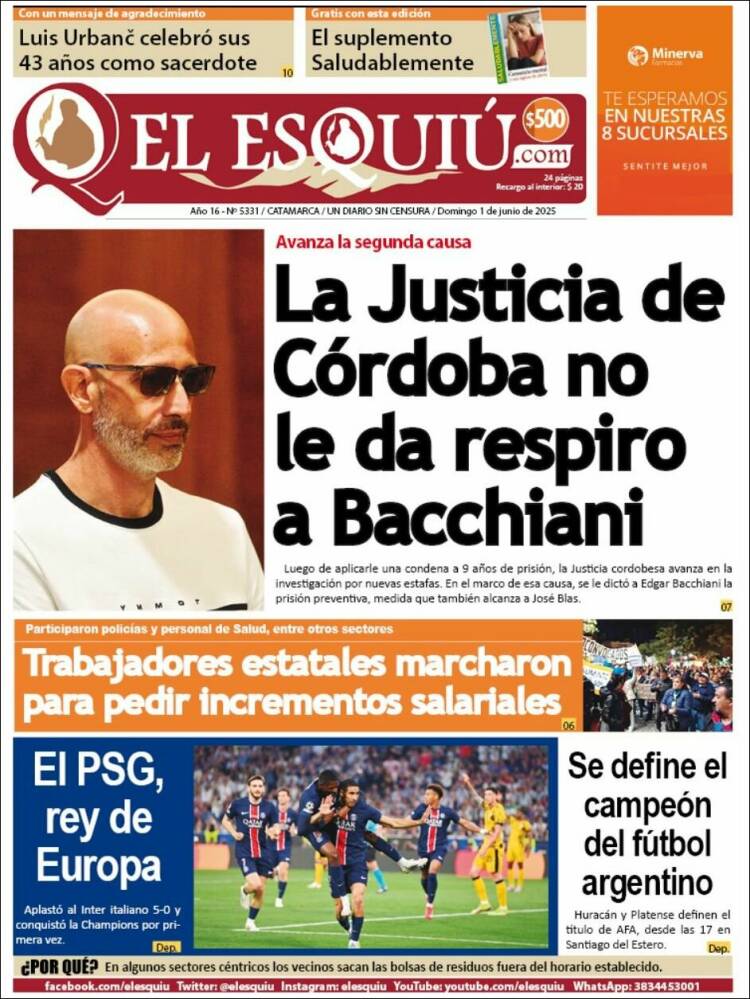 Portada de El Esquiu (Argentina)