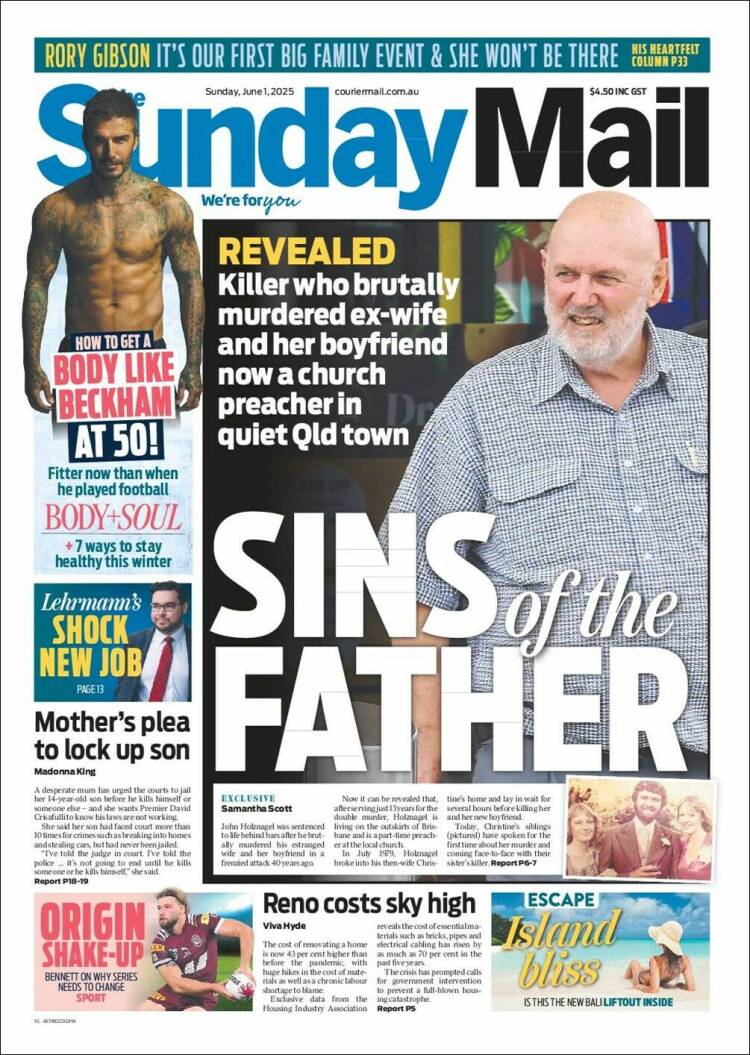 Portada de The Courier-Mail (Australie)