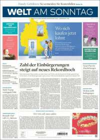 Portada de Die Welt (Germany)