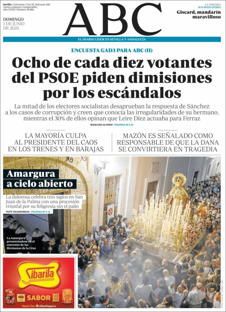 Portada de ABC - Sevilla (España)