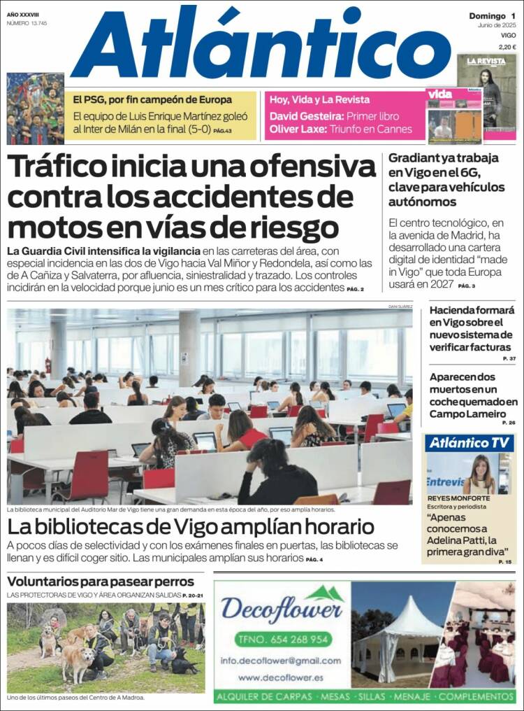 Portada de Atlántico Diario (España)