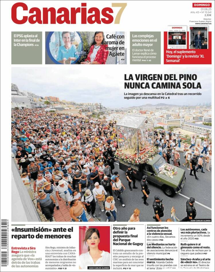 Portada de Canarias 7 (España)