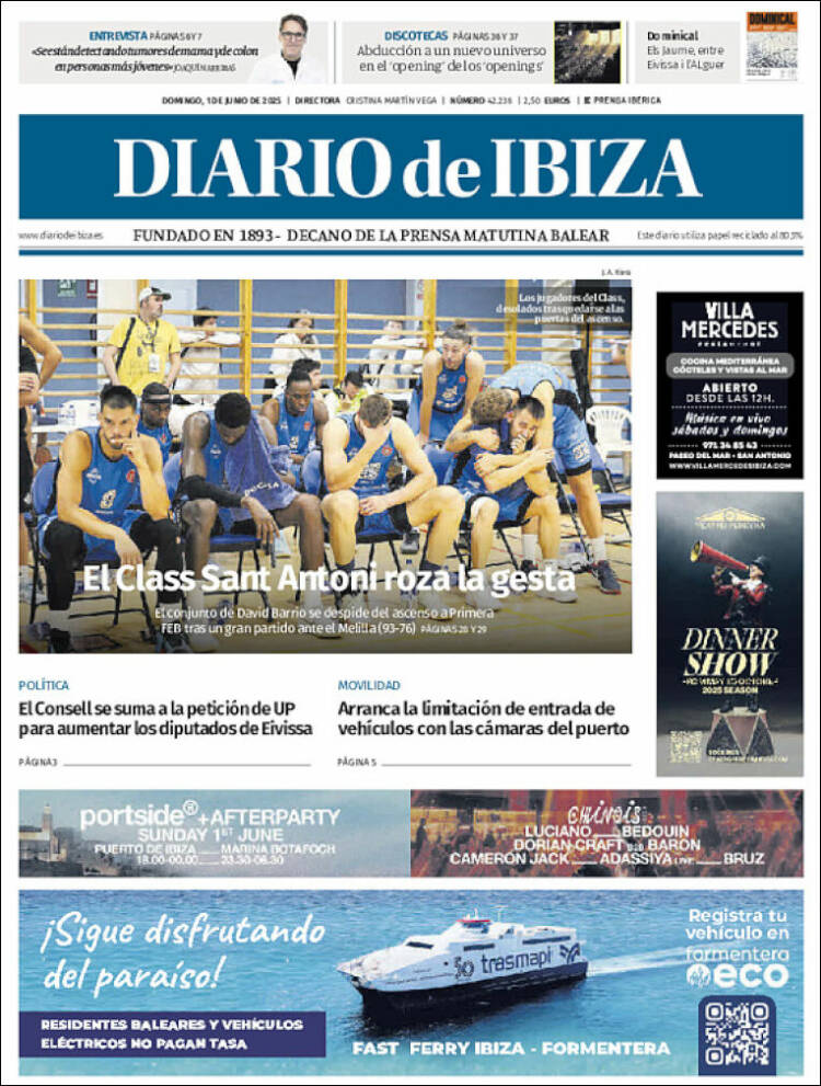 Portada de Diario de Ibiza (España)