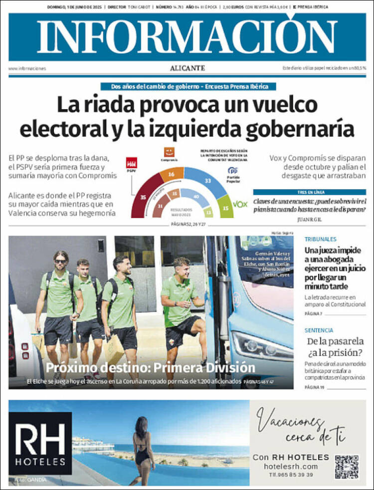 Portada de Diario Información (España)