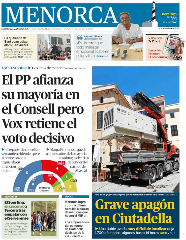 Portada de Menorca - Diario Insular (España)