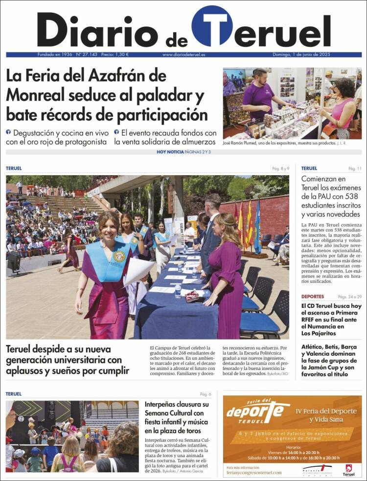 Portada de Diario de Teruel (España)