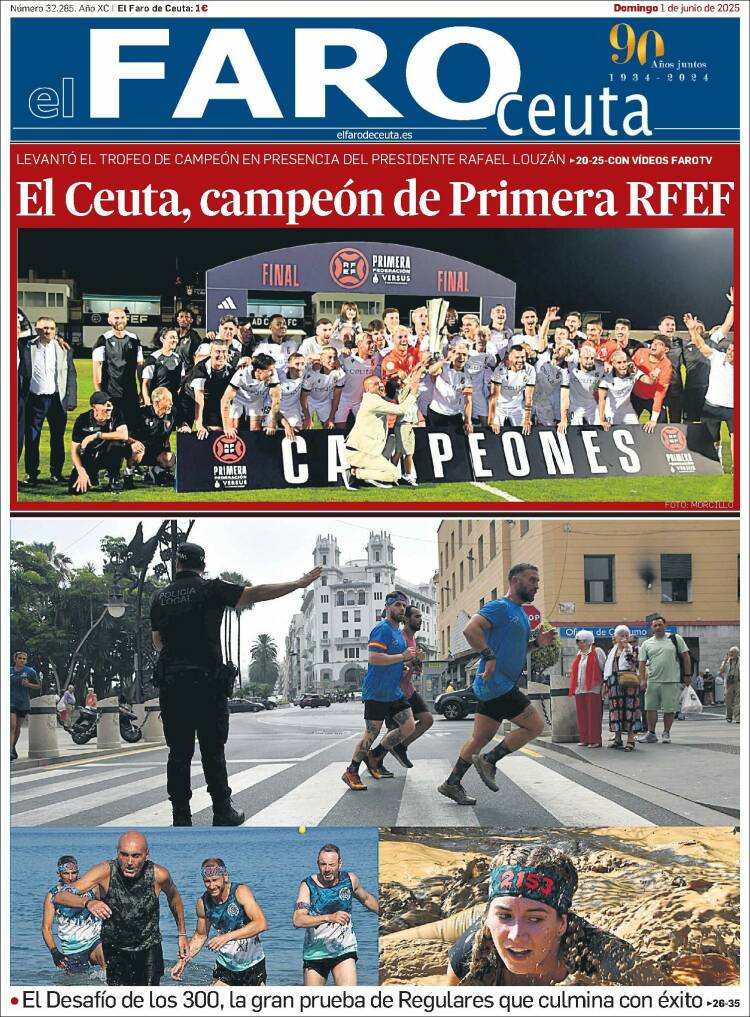 Portada de El Faro de Ceuta (España)