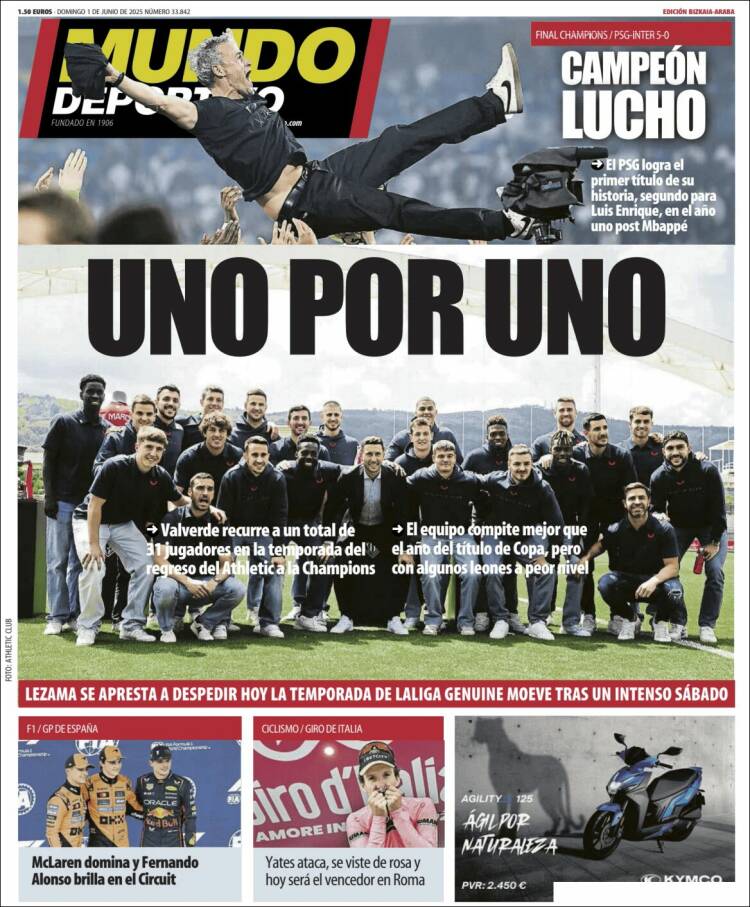 Portada de Mundo Deportivo Bizkaia (España)