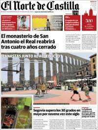 Portada de Norte de Castilla - Segovia (España)