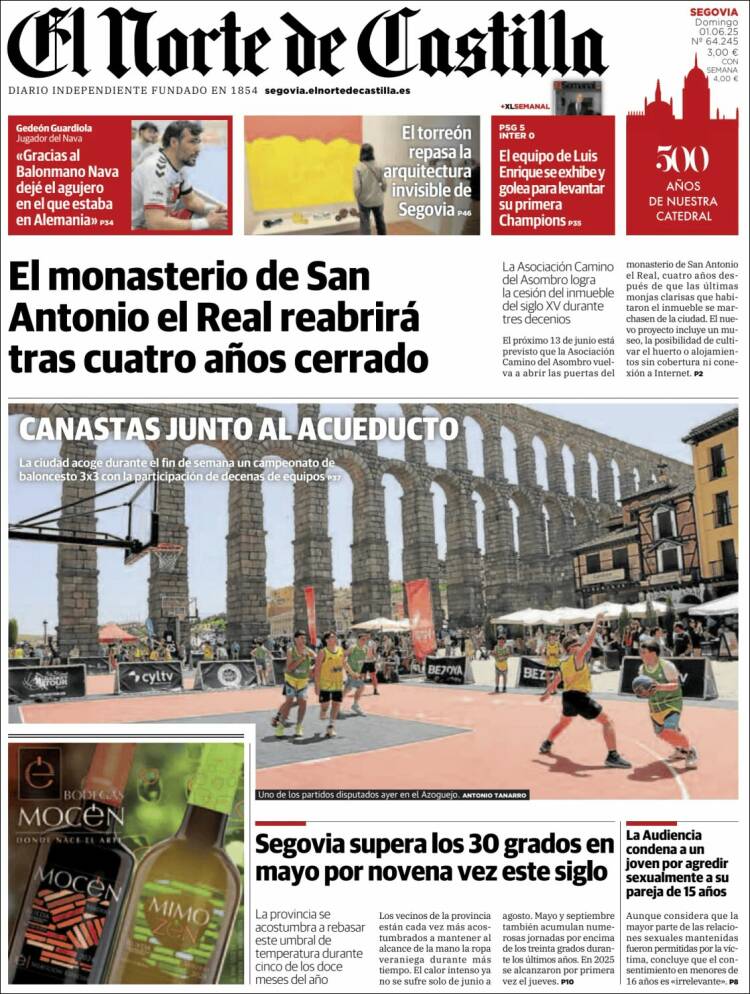 Portada de Norte de Castilla - Segovia (España)