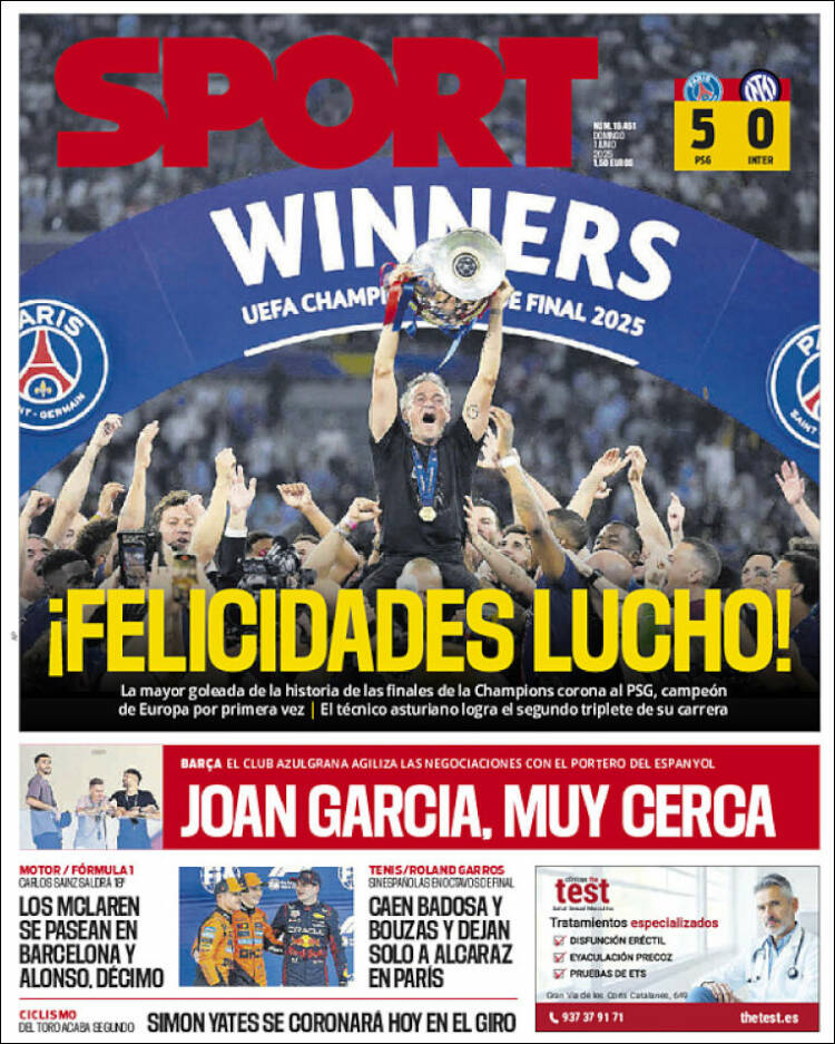 Portada de Sport (España)