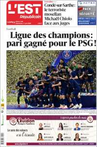 Portada de L'Est Republicain (France)