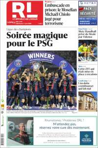 Portada de Le Republicain Lorrain (France)