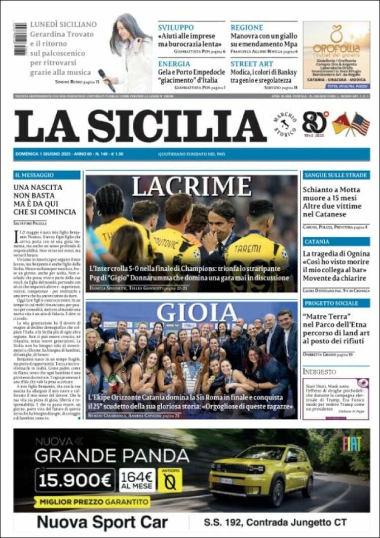 Portada de La Sicilia (Italie)