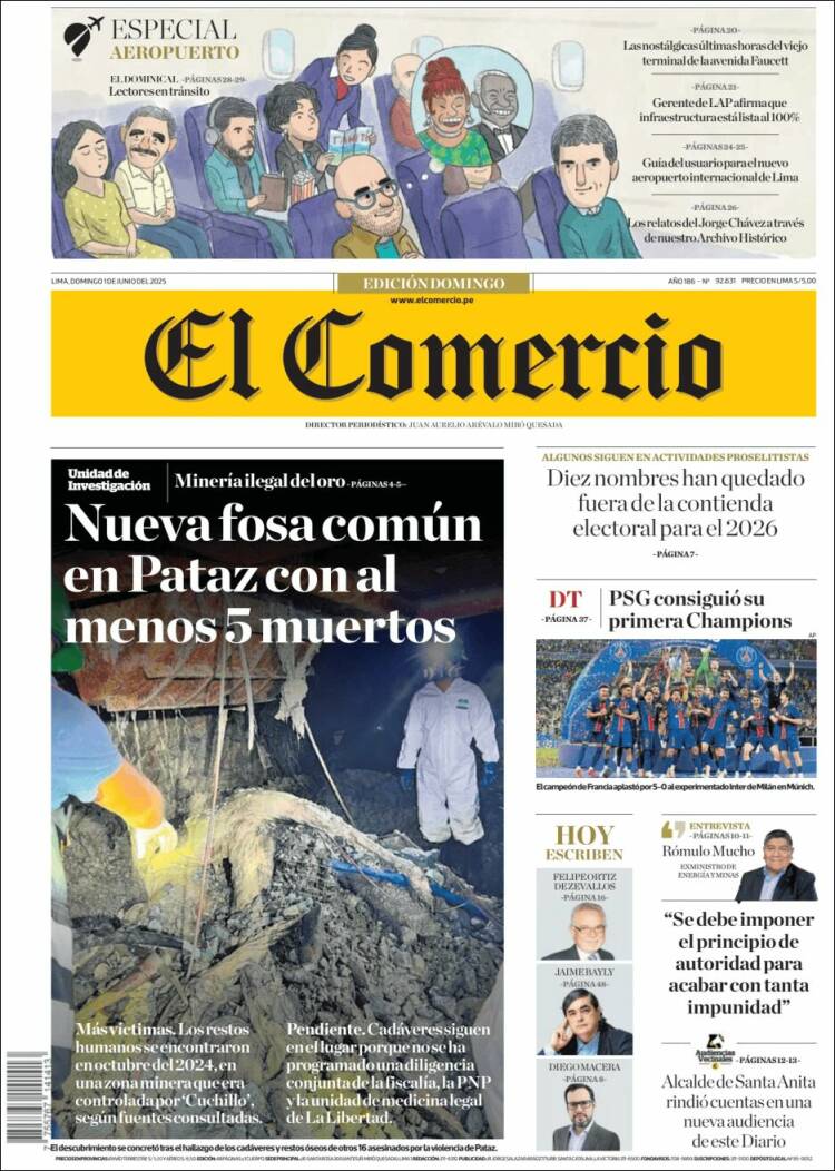 Portada de El Comercio (Peru)