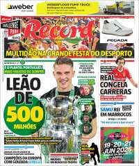 Portada de Jornal de Negócios (Portugal)
