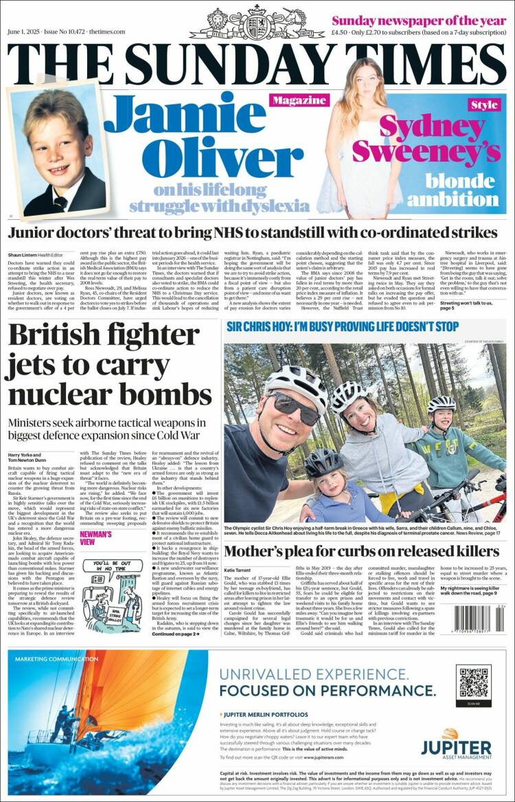 Portada de The Times (Royaume-Uni)