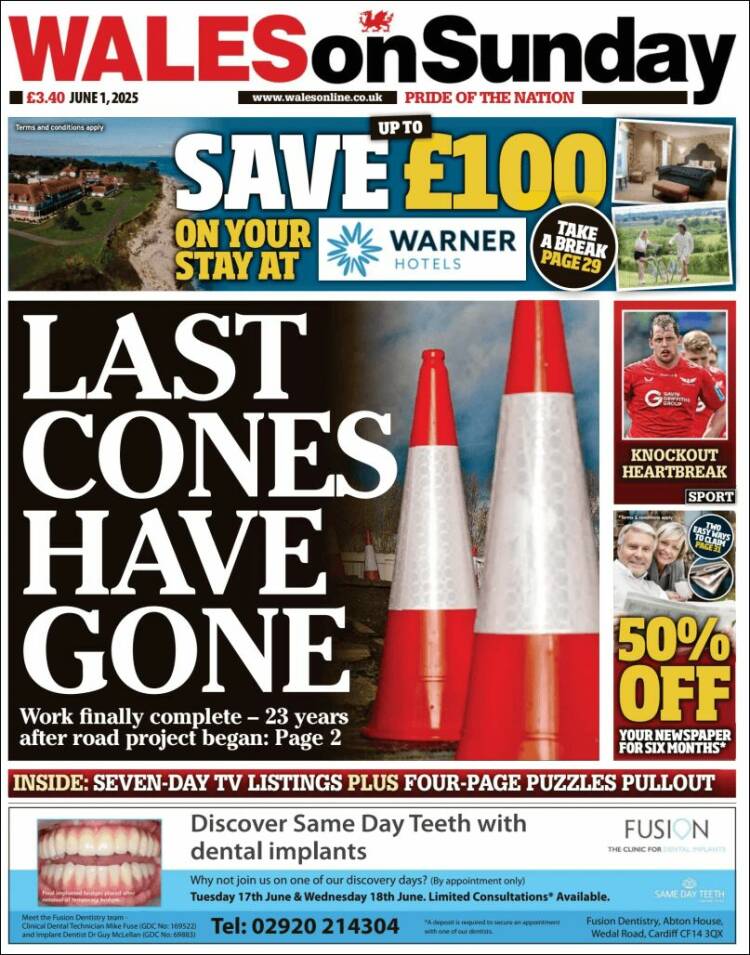 Portada de Western Mail (Royaume-Uni)