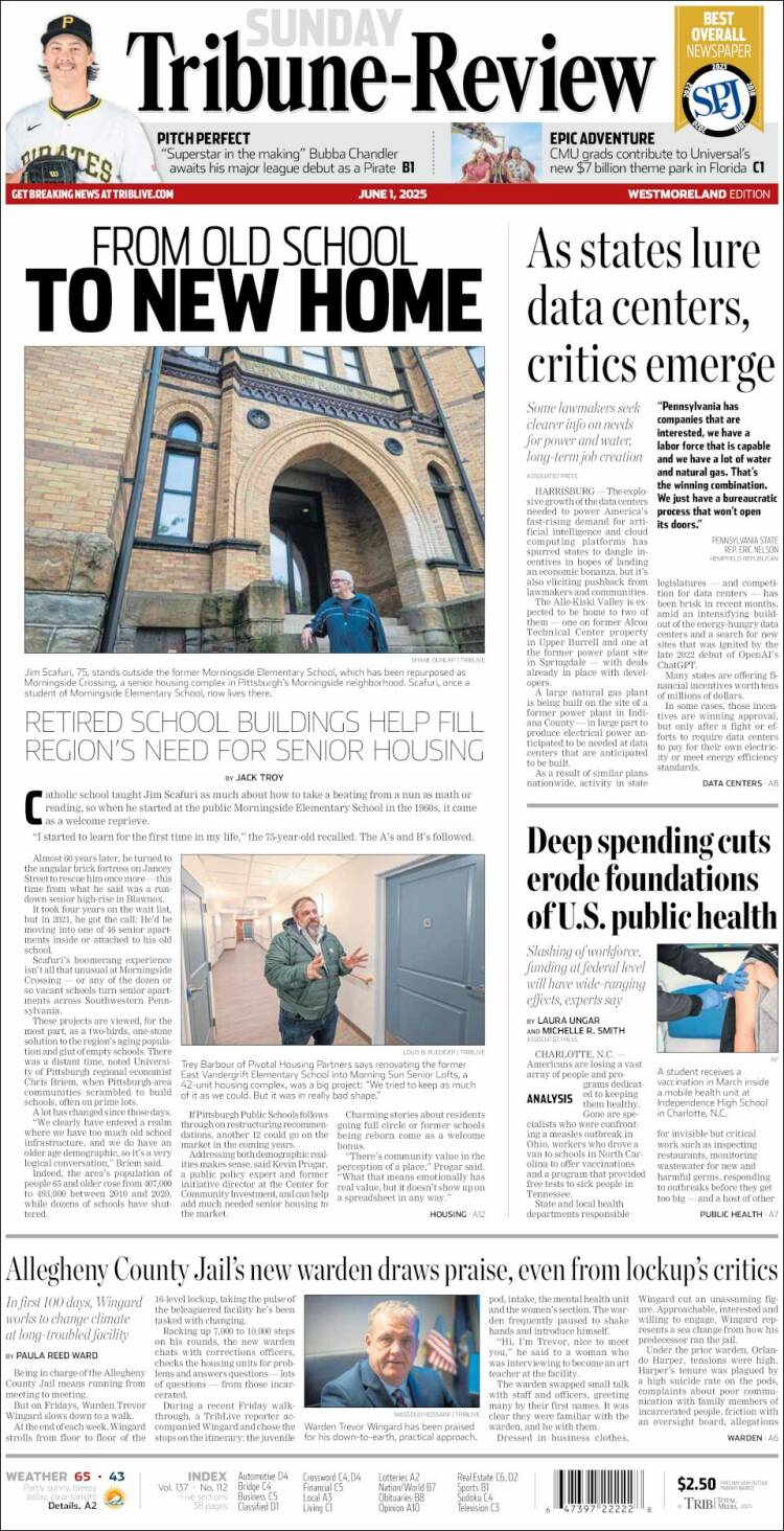 Portada de Tribune-Review (USA)