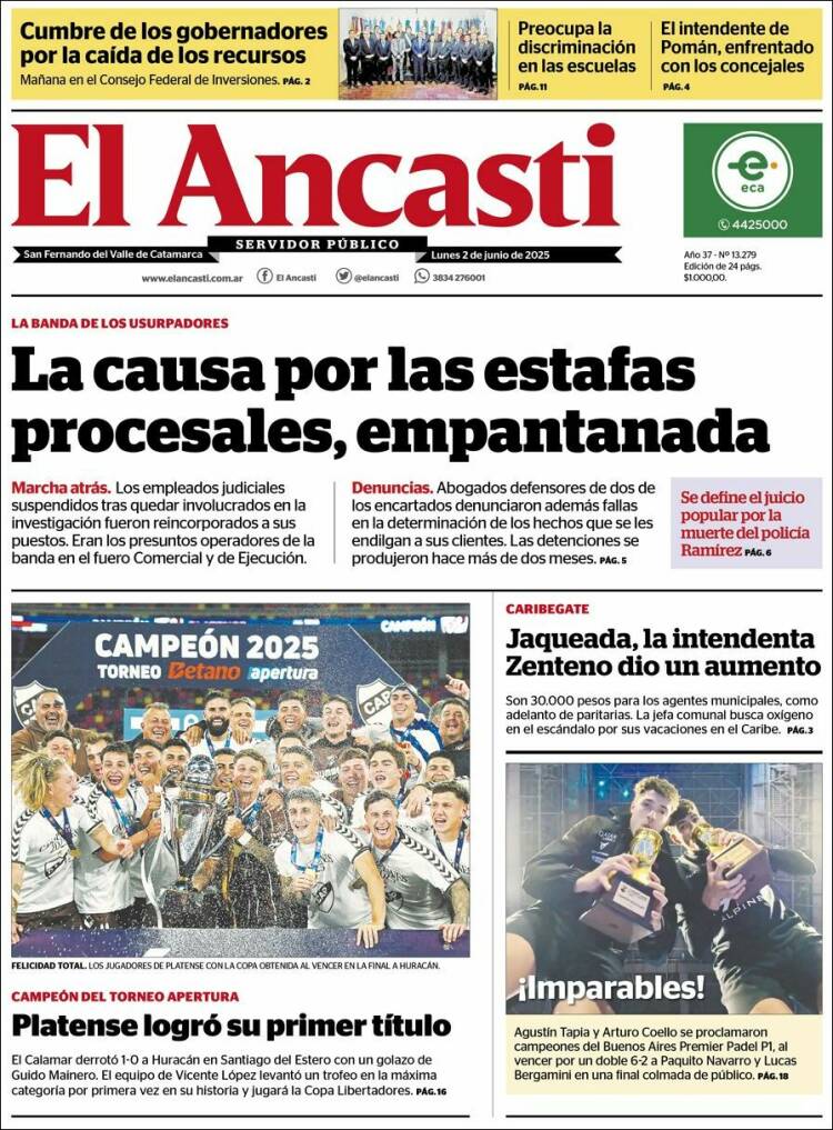 Portada de El Ancasti (Argentine)