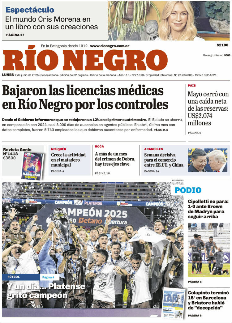 Portada de Rio Negro (Argentine)